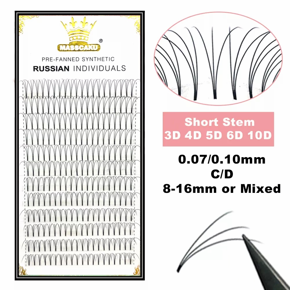 MASSCAKU Hàng Mi Premade Rộng  - đánh giá và giá Eyelash Extension Or Extensions