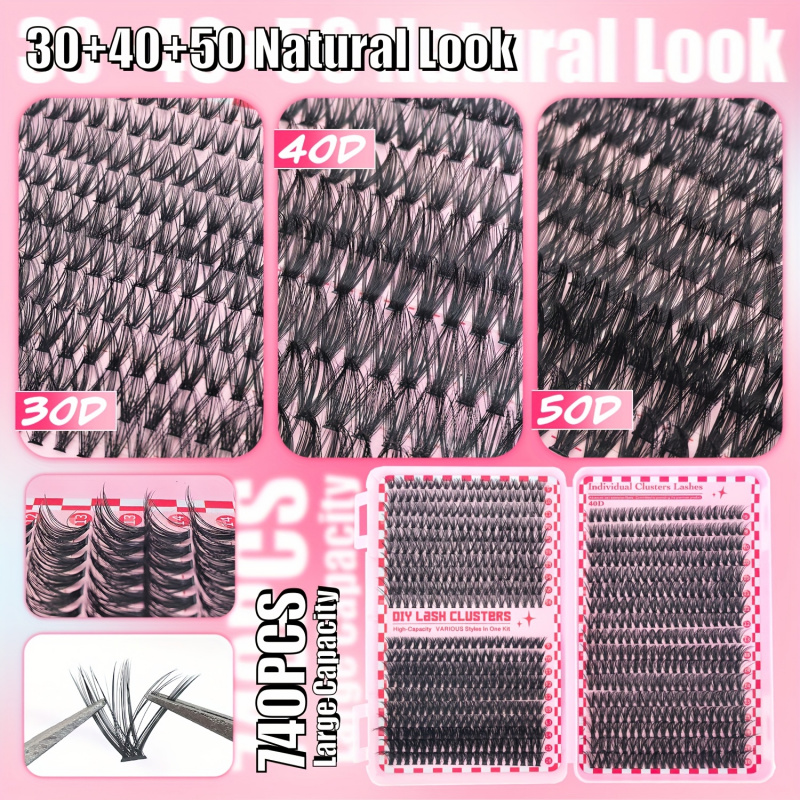 740/200pcsCluster Eyelash Exte - đánh giá và giá Eyelash Extension Equipment