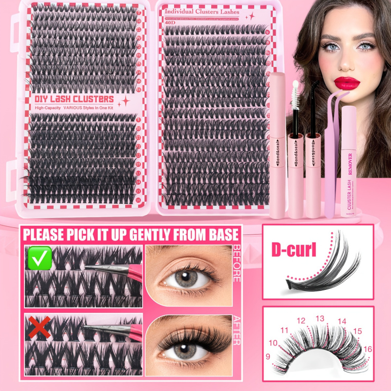 740/200pcsCluster Eyelash Exte - đánh giá và giá Eyelash Extension Equipment